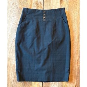 Halogen Plaid High Waist Skirt